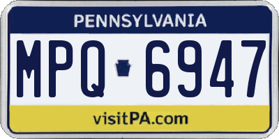 PA license plate MPQ6947