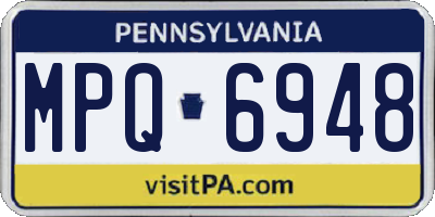 PA license plate MPQ6948