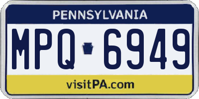 PA license plate MPQ6949