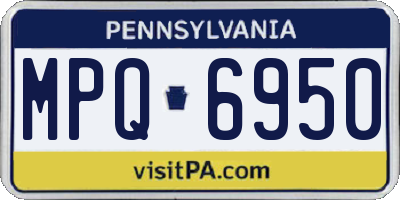 PA license plate MPQ6950
