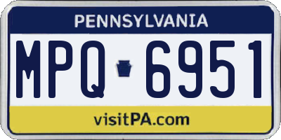 PA license plate MPQ6951