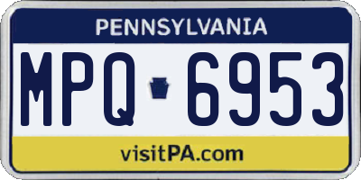PA license plate MPQ6953