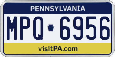 PA license plate MPQ6956
