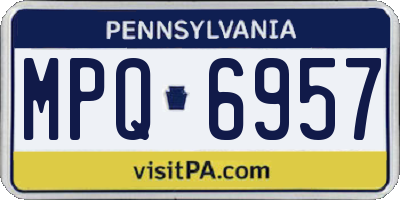 PA license plate MPQ6957