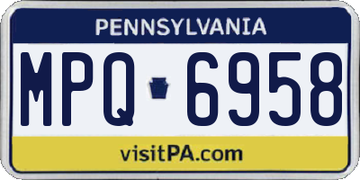 PA license plate MPQ6958