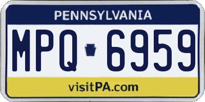 PA license plate MPQ6959