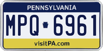 PA license plate MPQ6961