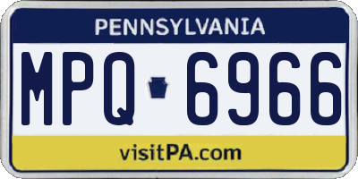 PA license plate MPQ6966