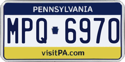 PA license plate MPQ6970