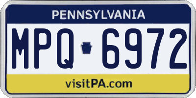 PA license plate MPQ6972