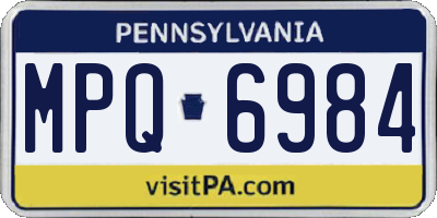 PA license plate MPQ6984