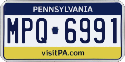 PA license plate MPQ6991