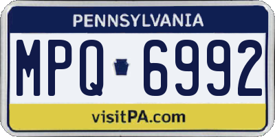 PA license plate MPQ6992