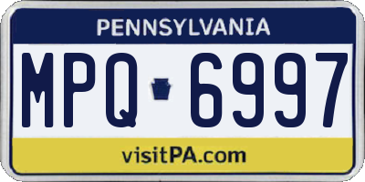 PA license plate MPQ6997