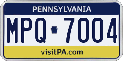 PA license plate MPQ7004
