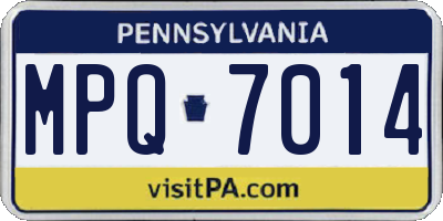 PA license plate MPQ7014