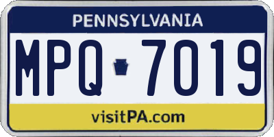 PA license plate MPQ7019