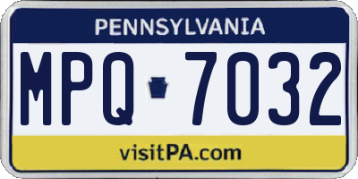 PA license plate MPQ7032