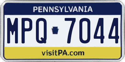 PA license plate MPQ7044