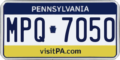 PA license plate MPQ7050