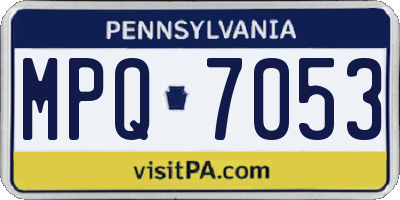 PA license plate MPQ7053