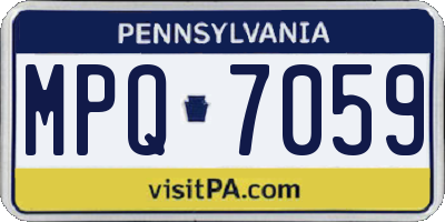 PA license plate MPQ7059