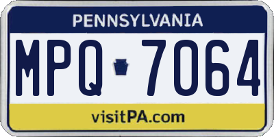 PA license plate MPQ7064