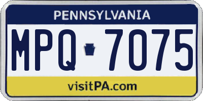 PA license plate MPQ7075