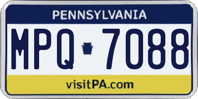 PA license plate MPQ7088