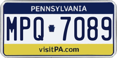 PA license plate MPQ7089