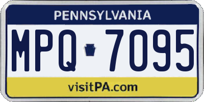 PA license plate MPQ7095