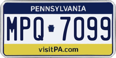 PA license plate MPQ7099