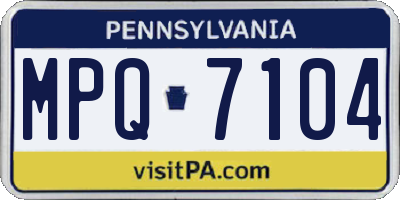 PA license plate MPQ7104