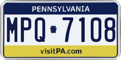 PA license plate MPQ7108