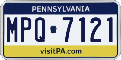 PA license plate MPQ7121