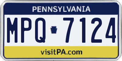 PA license plate MPQ7124