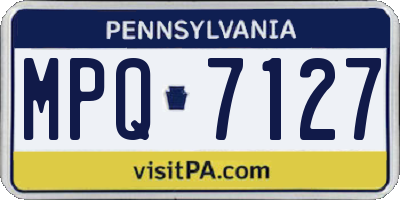 PA license plate MPQ7127