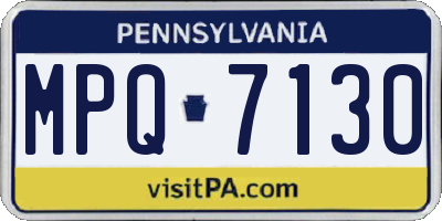 PA license plate MPQ7130
