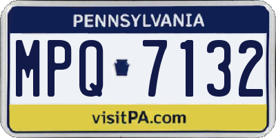 PA license plate MPQ7132