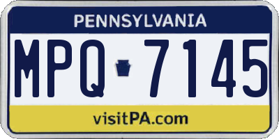 PA license plate MPQ7145
