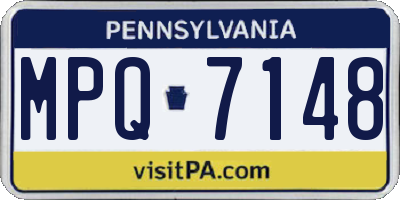 PA license plate MPQ7148