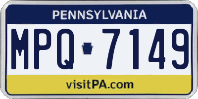 PA license plate MPQ7149