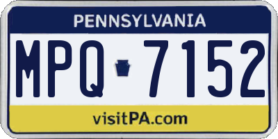 PA license plate MPQ7152