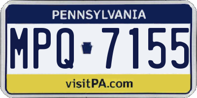 PA license plate MPQ7155