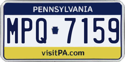 PA license plate MPQ7159