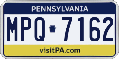 PA license plate MPQ7162