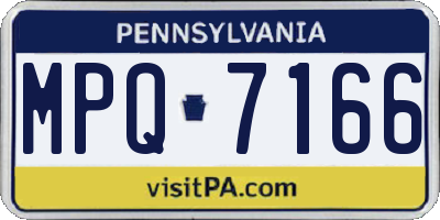 PA license plate MPQ7166
