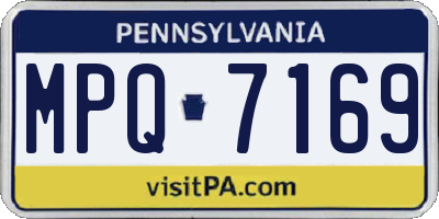 PA license plate MPQ7169
