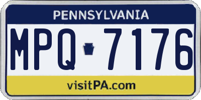PA license plate MPQ7176