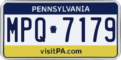 PA license plate MPQ7179